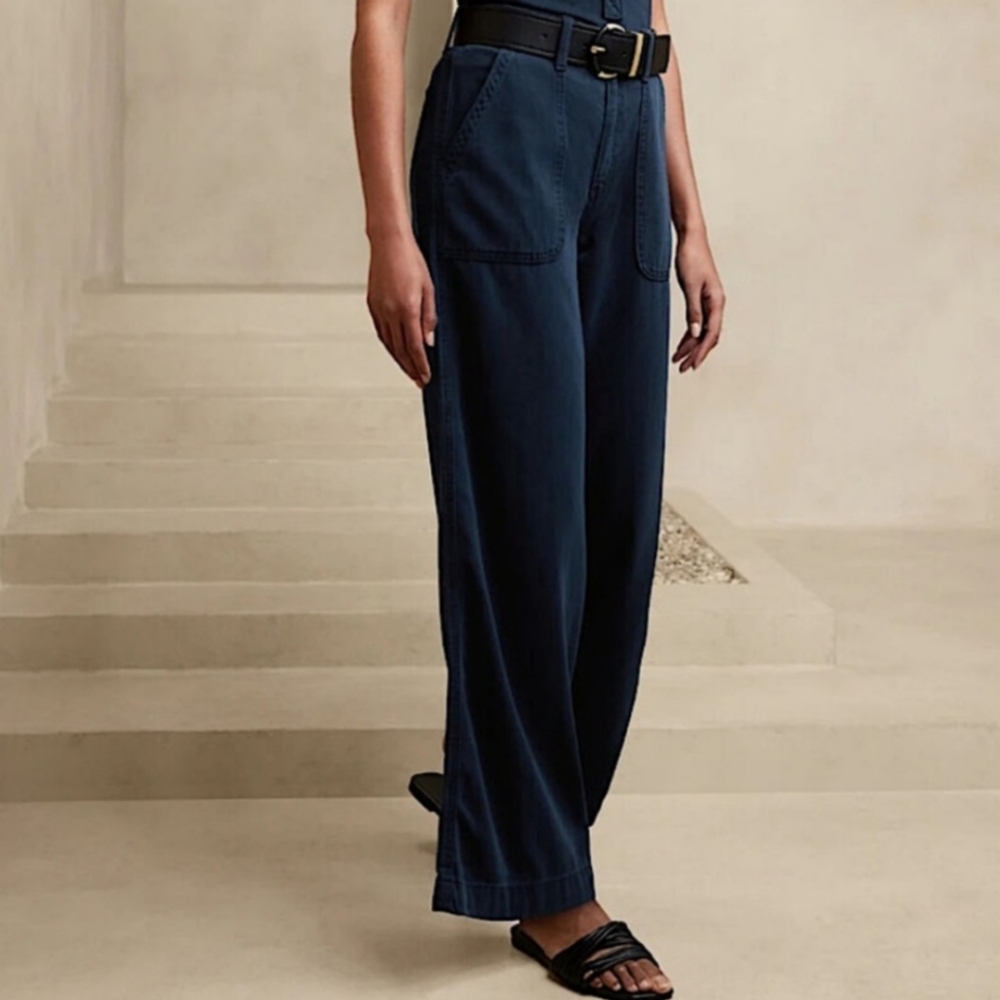 Banana Republic Factory Dark Blue Wide Leg Jeans